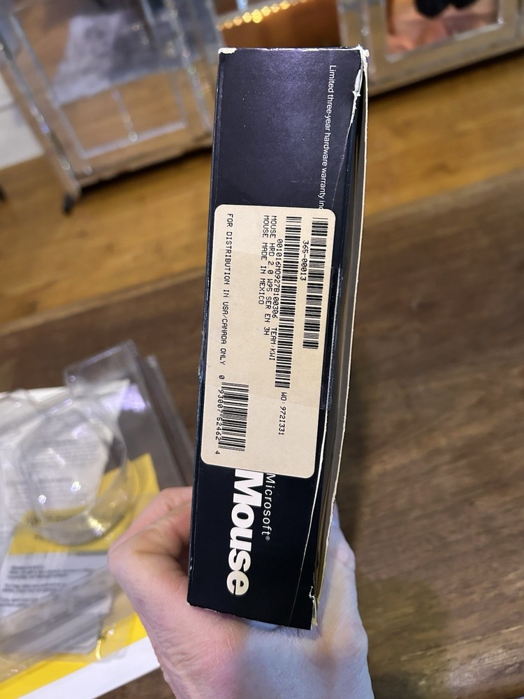 vintage microsoft serial mouse Box, Papers And Software Only NO MOUSE DOS WIN 95