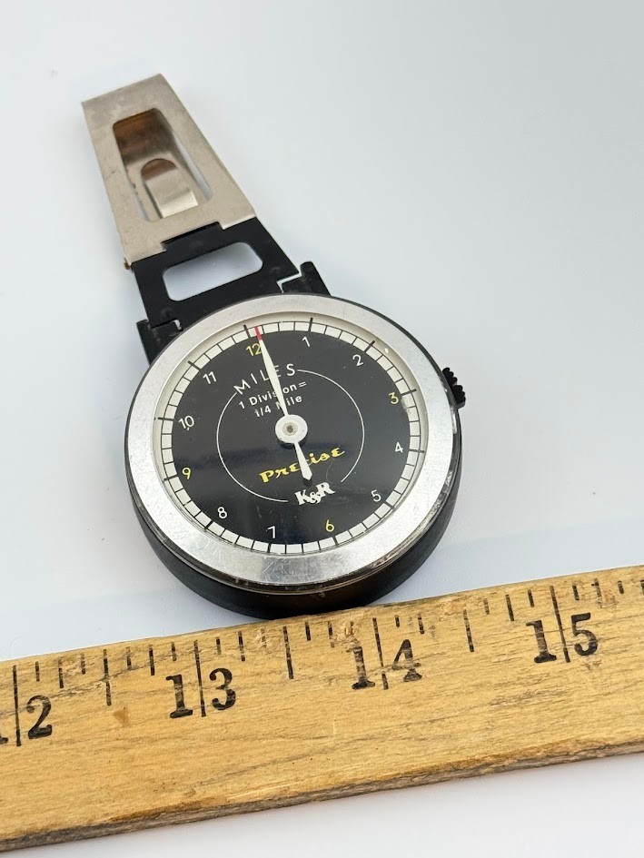 Vintage K&R Precise Pedometer Map Measurer Opisometer Miles Scale Drafting Tool