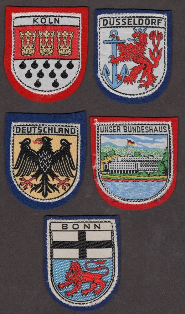 German State Crests/Patches on felt - size 2" Horizontal 2 3/4" Vertical