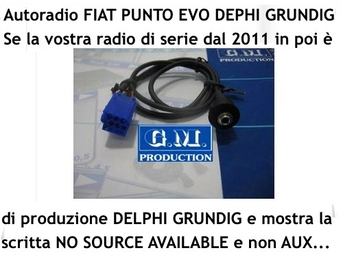Aux Cable Panel MP3 Point EVO 150 "NO SOURCE AVAILABLE" Fits Grundig Delphi