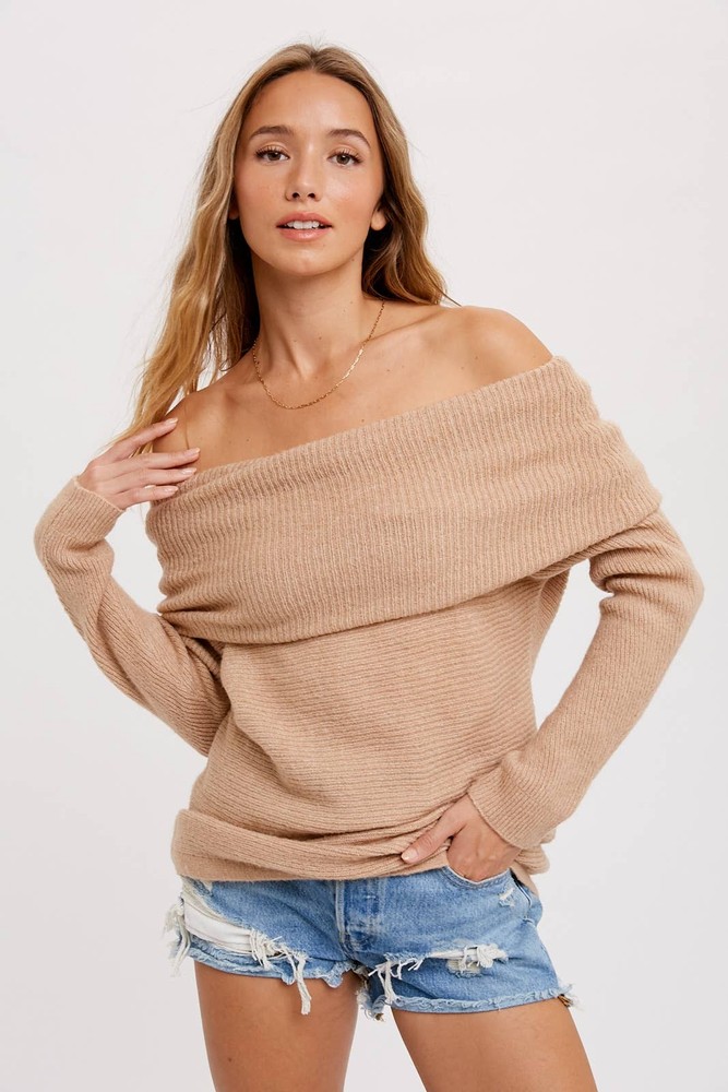 Latte Knit Dolman Tunic