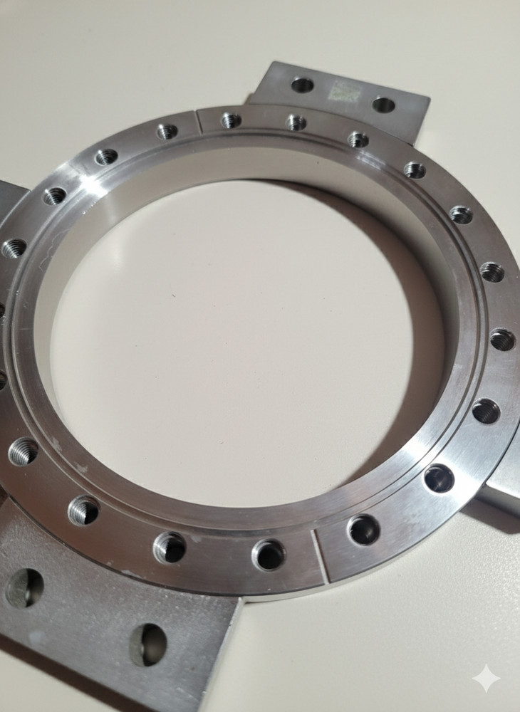 KIMBALL | 8" CF UNION | TRIPLE-WING MOUNTING NODE | 304SS | DN160CF | CONFLAT