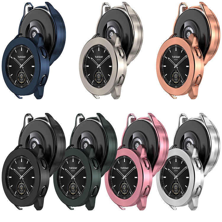 For Xiaomi Watch S3 Replacement TPU Frame Protector Bumper Shockproof Case Cover