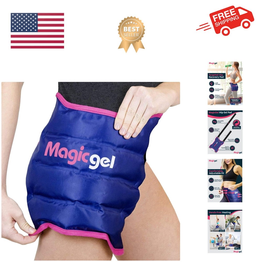 Hip Ice Pack Wrap - Reusable Cold Pack for Hip Bursitis, Hip Replacement Surg...