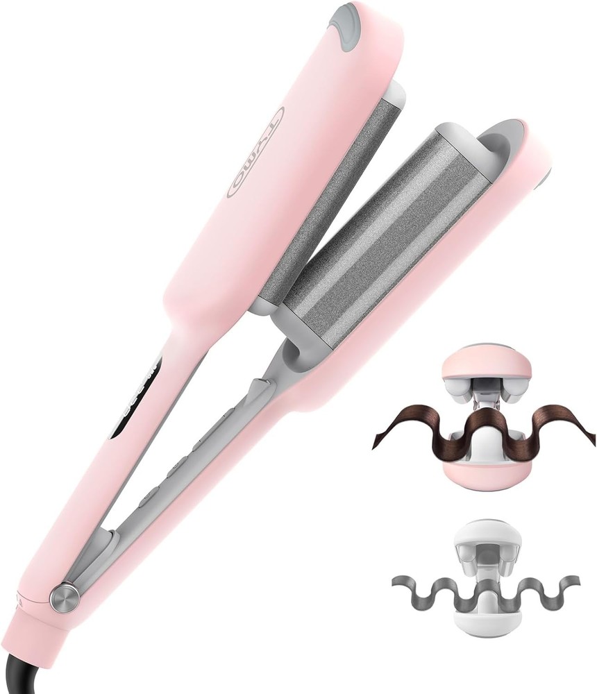 TYMO ROVY Wave Curling Iron Pink 1.25 Inch Open Box