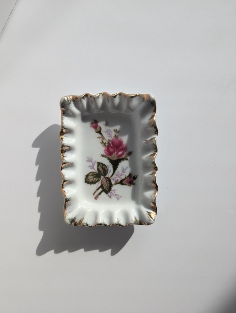 Sutton Creations Trinket Dish With Rose Pattern