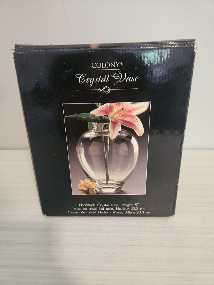 Colony Crystal Vase 8" - Thick Rim