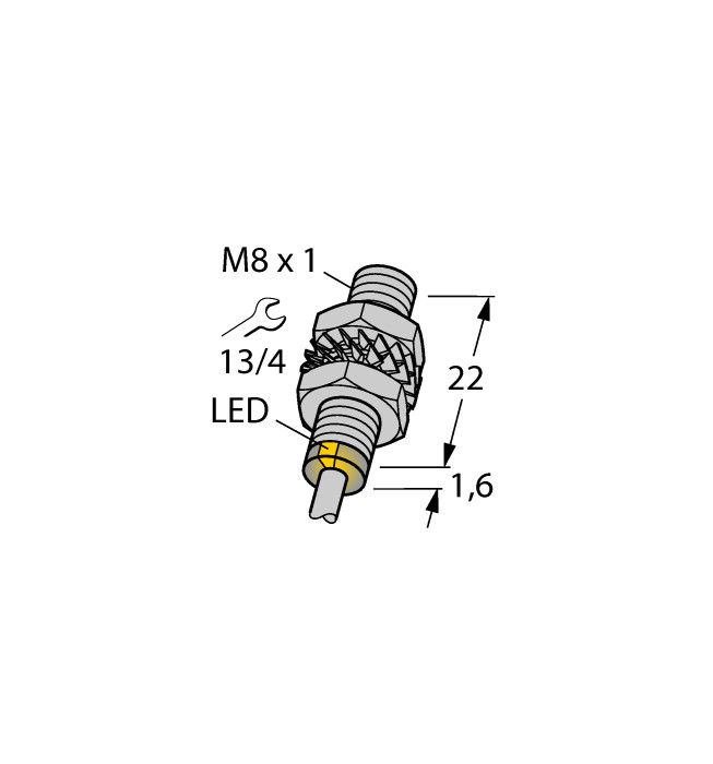 TURCK Bi2-EG08K-AP6X 4669400 Inductive sensor PNP