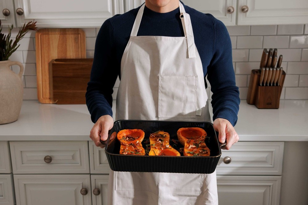 10-Piece Ceramic Bakeware Set Black