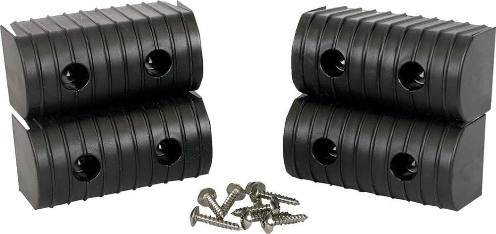 Caliber 2" x 4" Black Plastic BunkWrap Endcap 4-Pack (23051-BK)