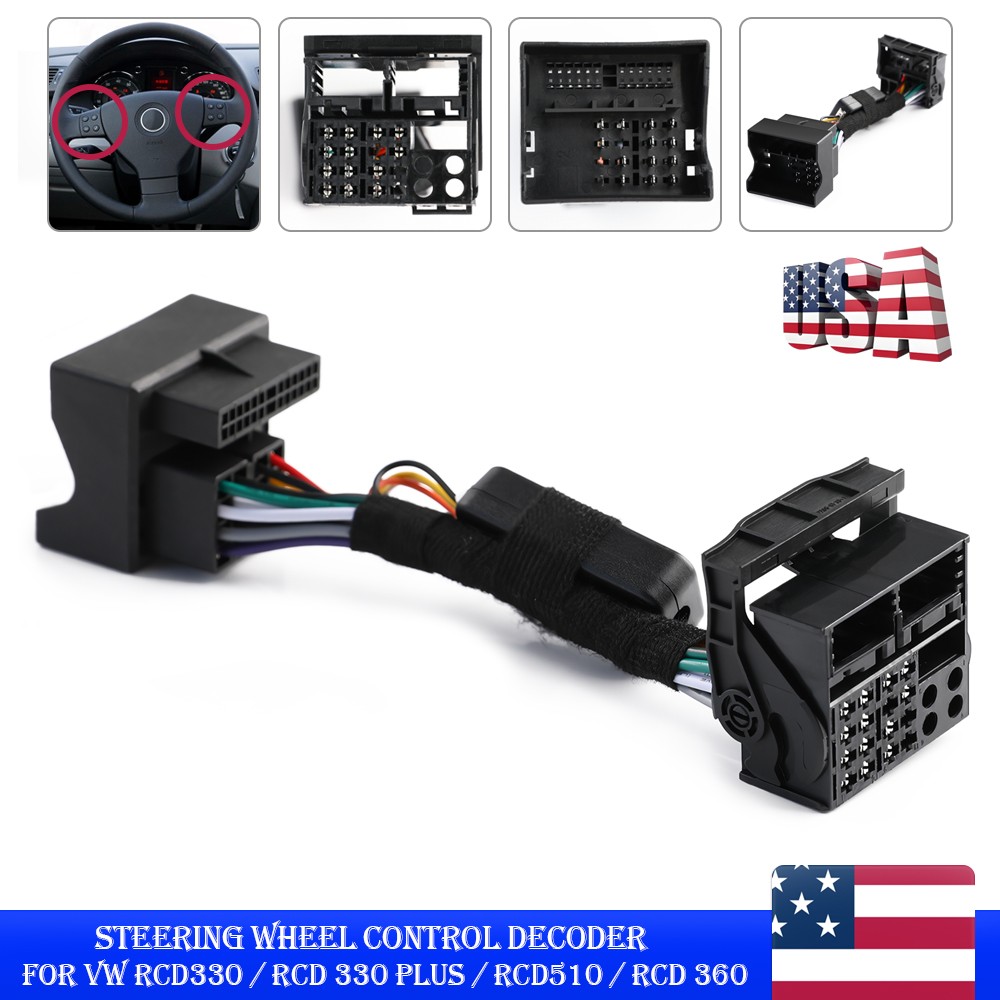 For RCD330 360PRO Multifunction Steering Wheel Button Control Simulator Adapter