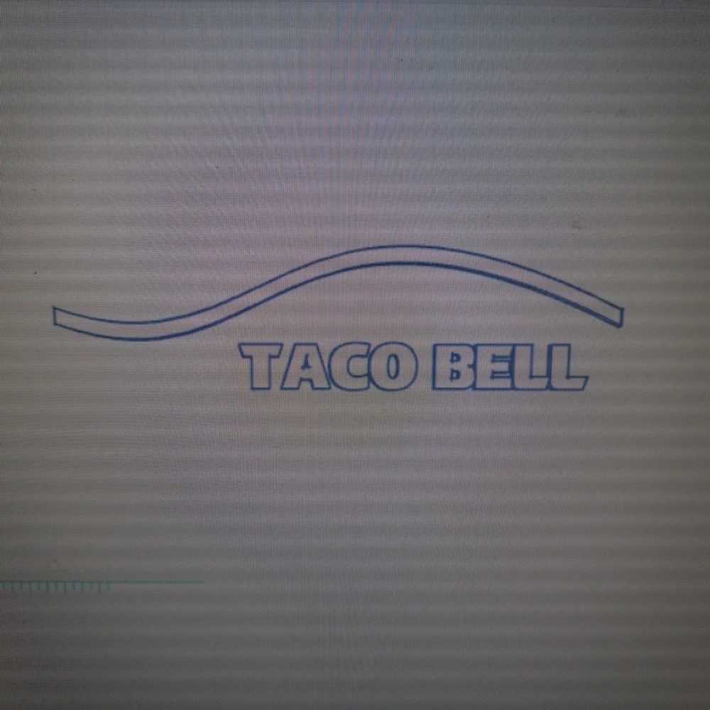 O-Scale Taco Bell Restaurant 3D Sign Plastic Decals