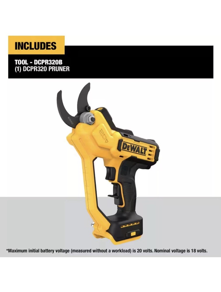 DEWALT DCPR320B 20V MAX 1.5” Cordless Battery Powered Pruner (Tool-Only)
