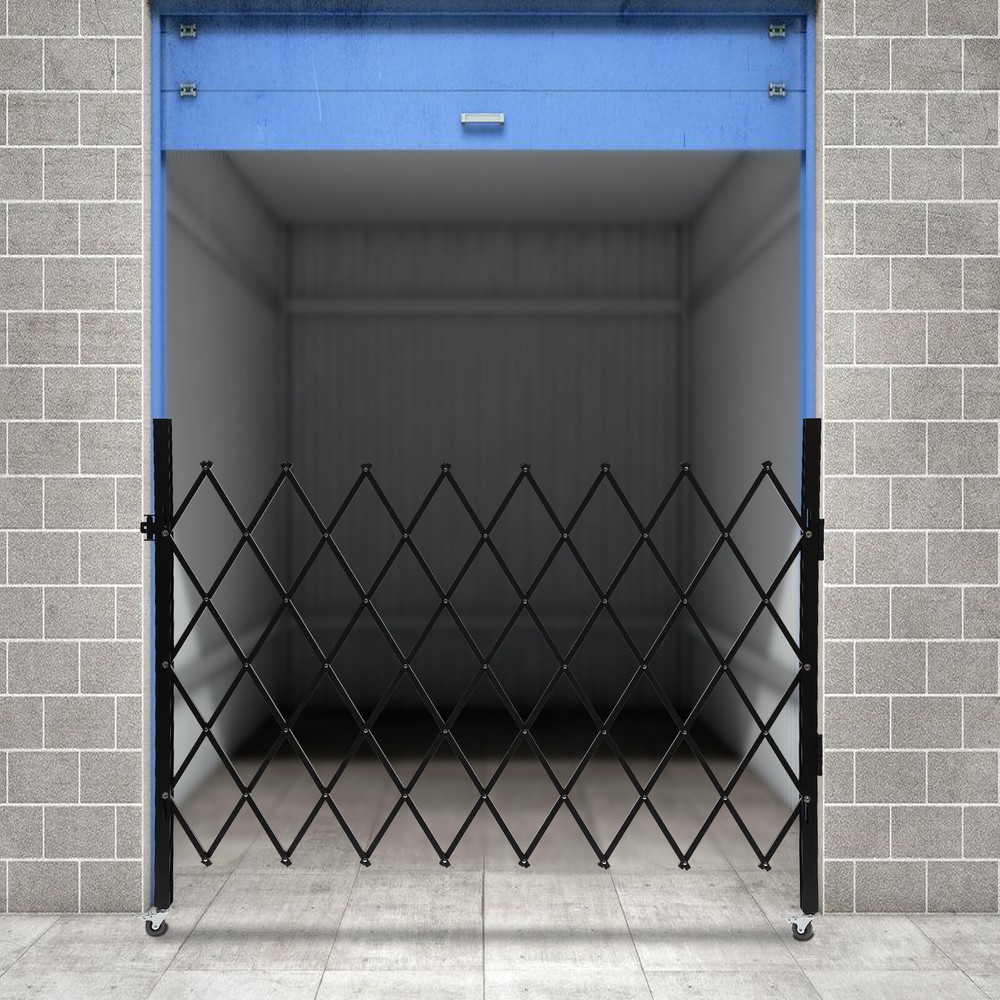 Single Folding Security Gate Rolling Barricade Gate Accordion Security Gate