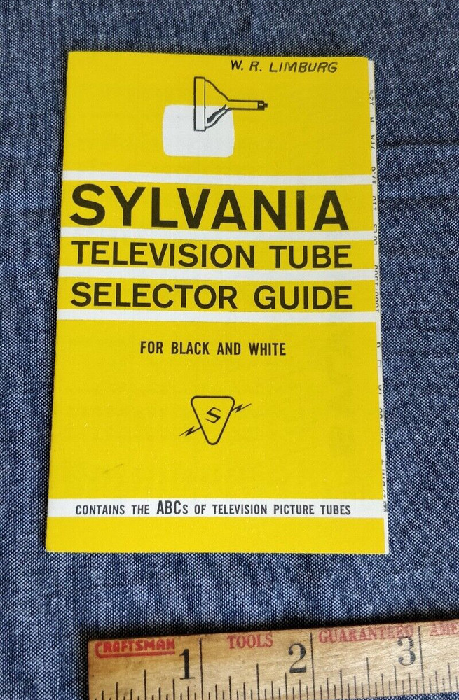 1959 Sylvania ~ Television Tube Selector Guide