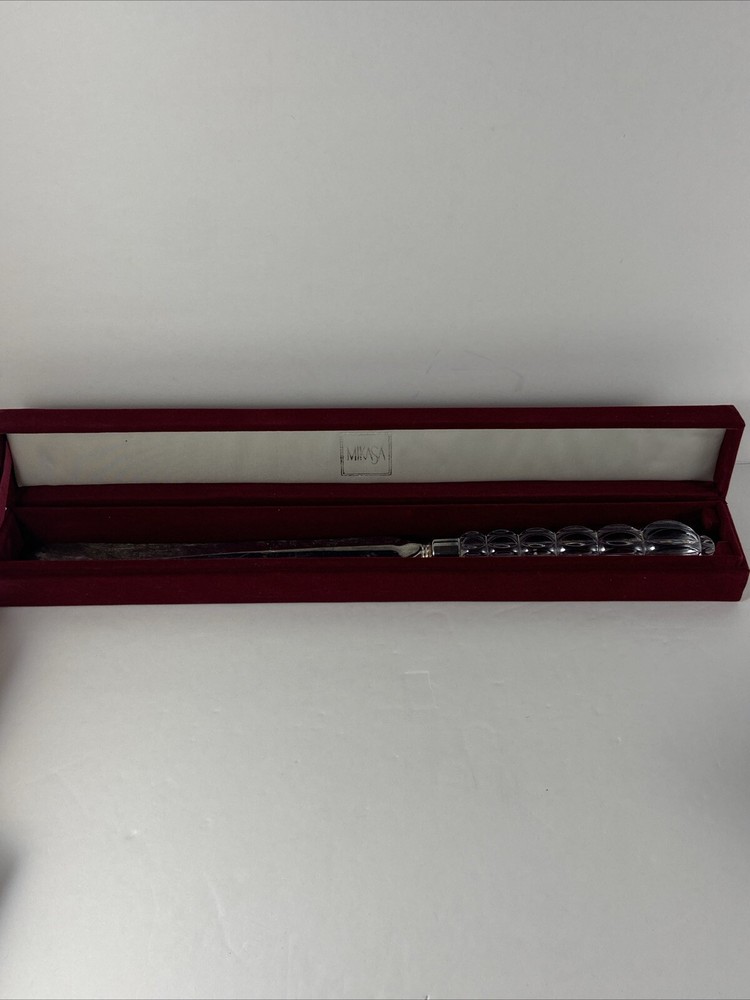 Vnt Mikasa Rousseau Silver & Crystal Pie Server Cake Server/Cake Knife