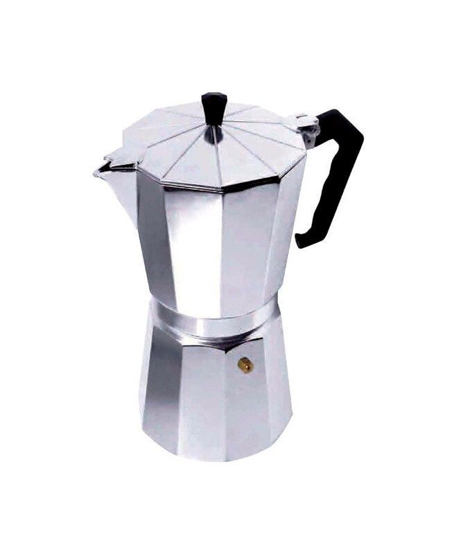 Bene Casa BC-17720 Silver Aluminum Single Use Espresso Maker 3-Cup Capacity