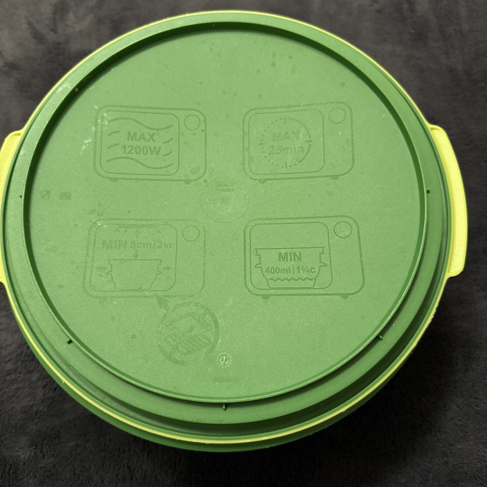 Tupperware Microwave Smart Stack Steamer 4 Piece Set Green Stack Cooker NICE