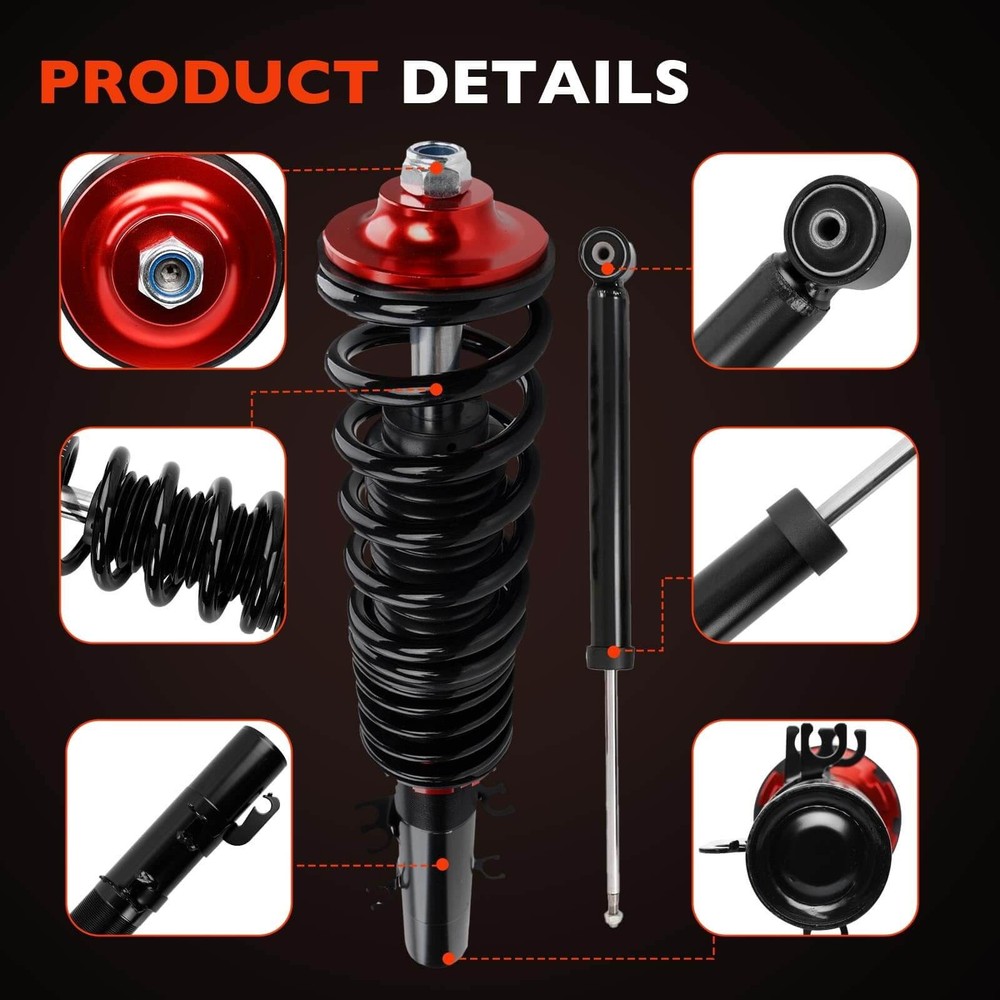 Height Adjustable Suspension Red for VW Golf 4 Bora 1999-2005