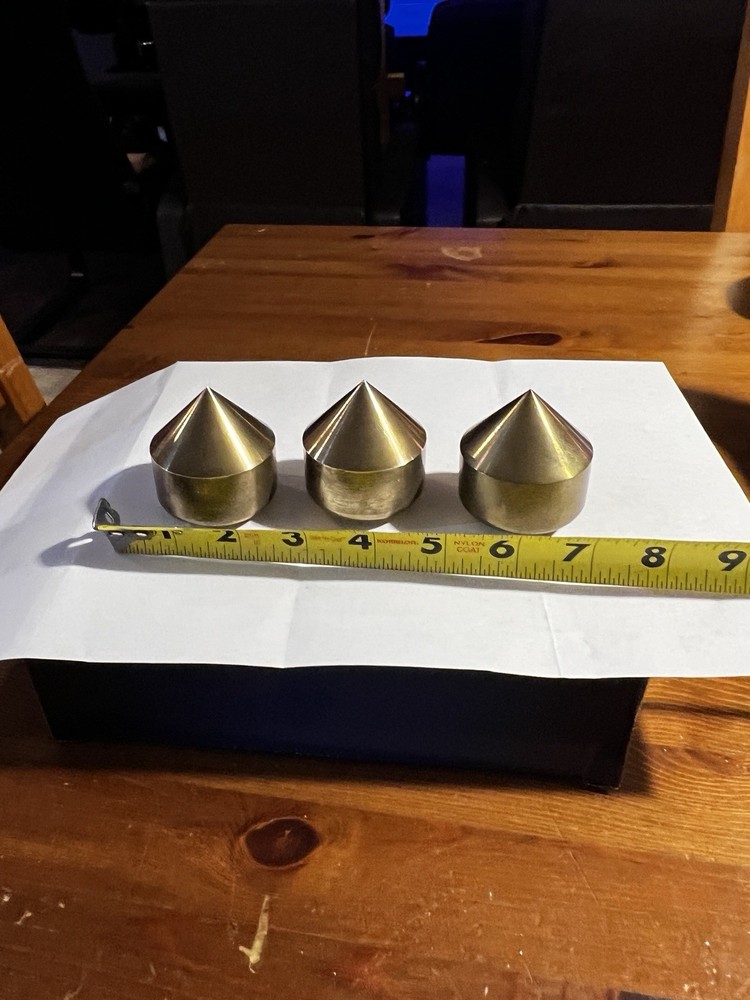 Mapleshade Triple Point isolation feet. (solid brass)