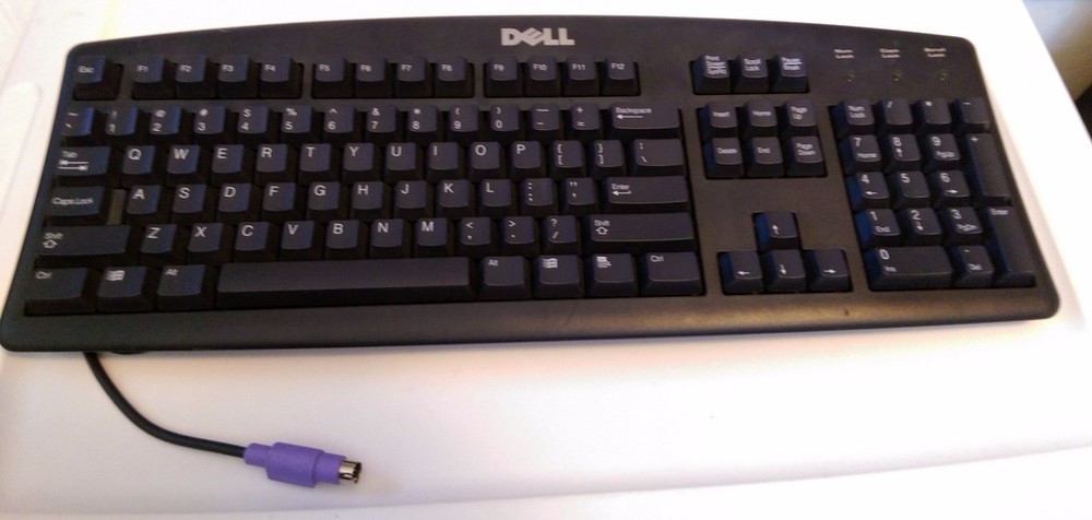 Genuine DELL Black & GREY PS/2 Computer Desktop Keyboard RT7D20
