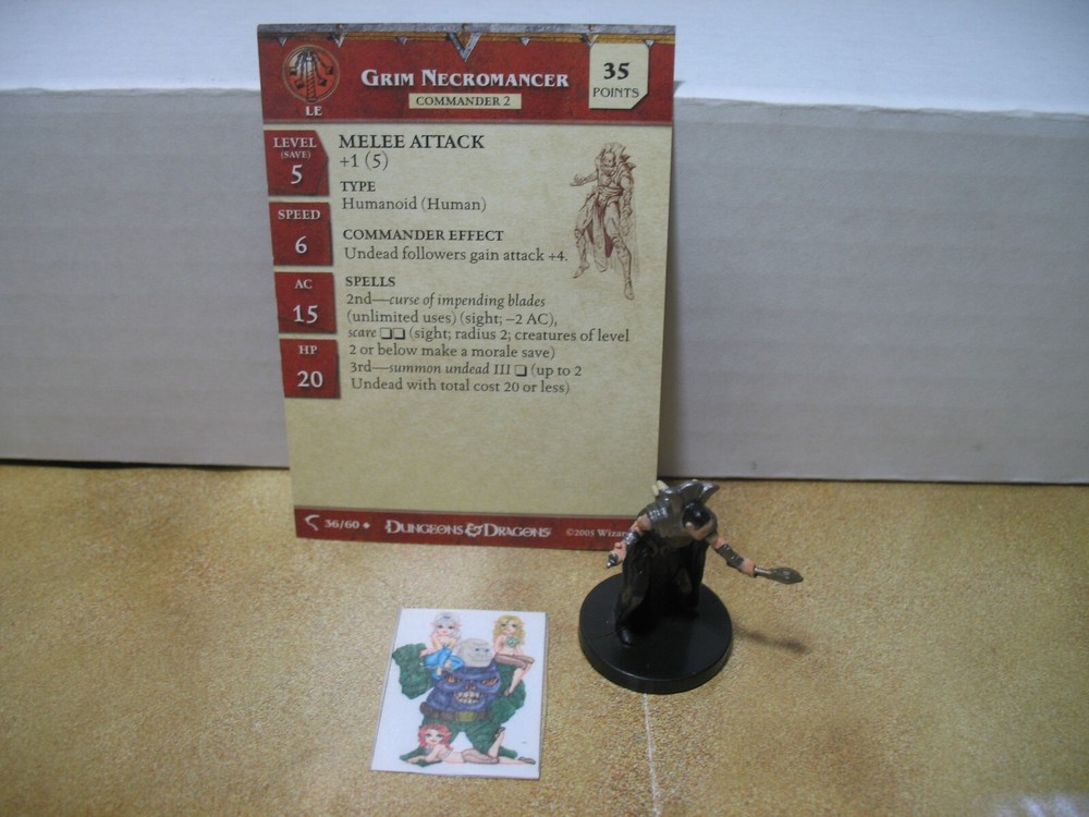 =Dungeons and Dragons D&D DEATHKNELL Grim Necromancer 36/60 with card=