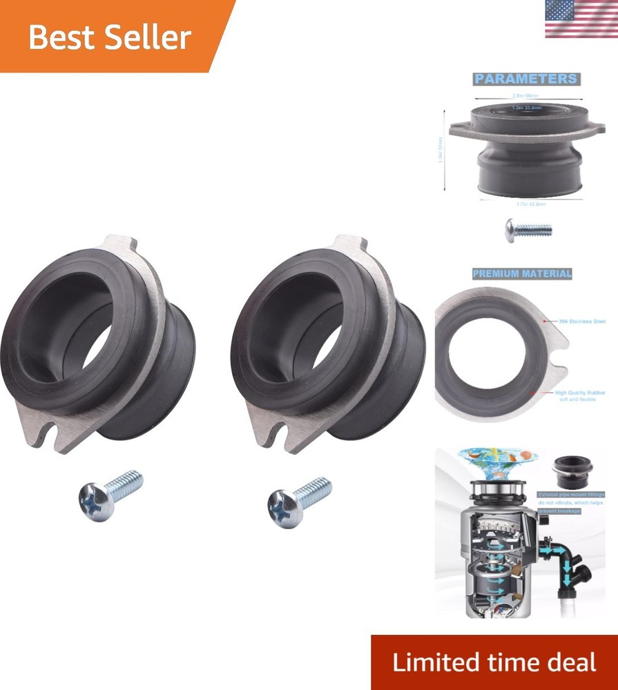 Easy Install 2-Pack Flex Coupler 75499 for Smooth Garbage Disposal Operation