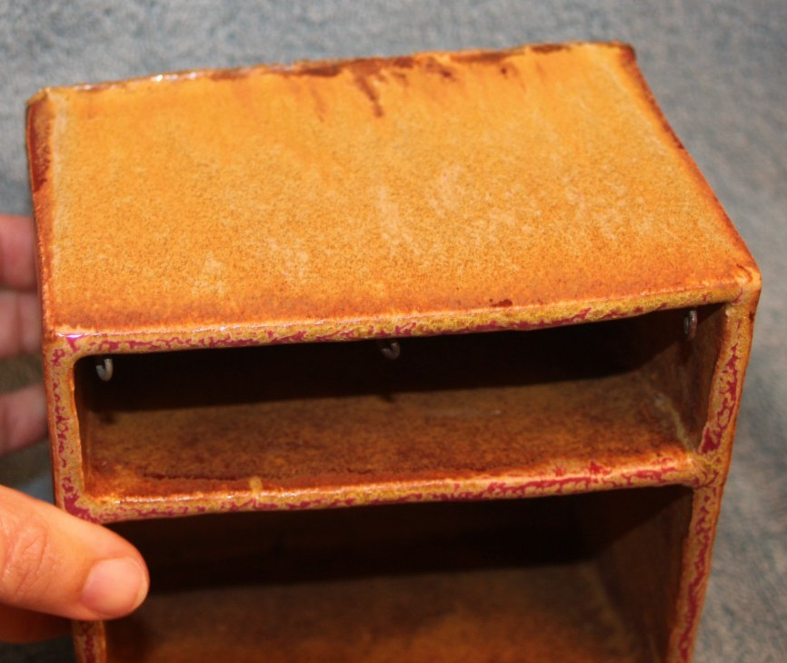 Vintage Pottery Letter/Trinket Holder