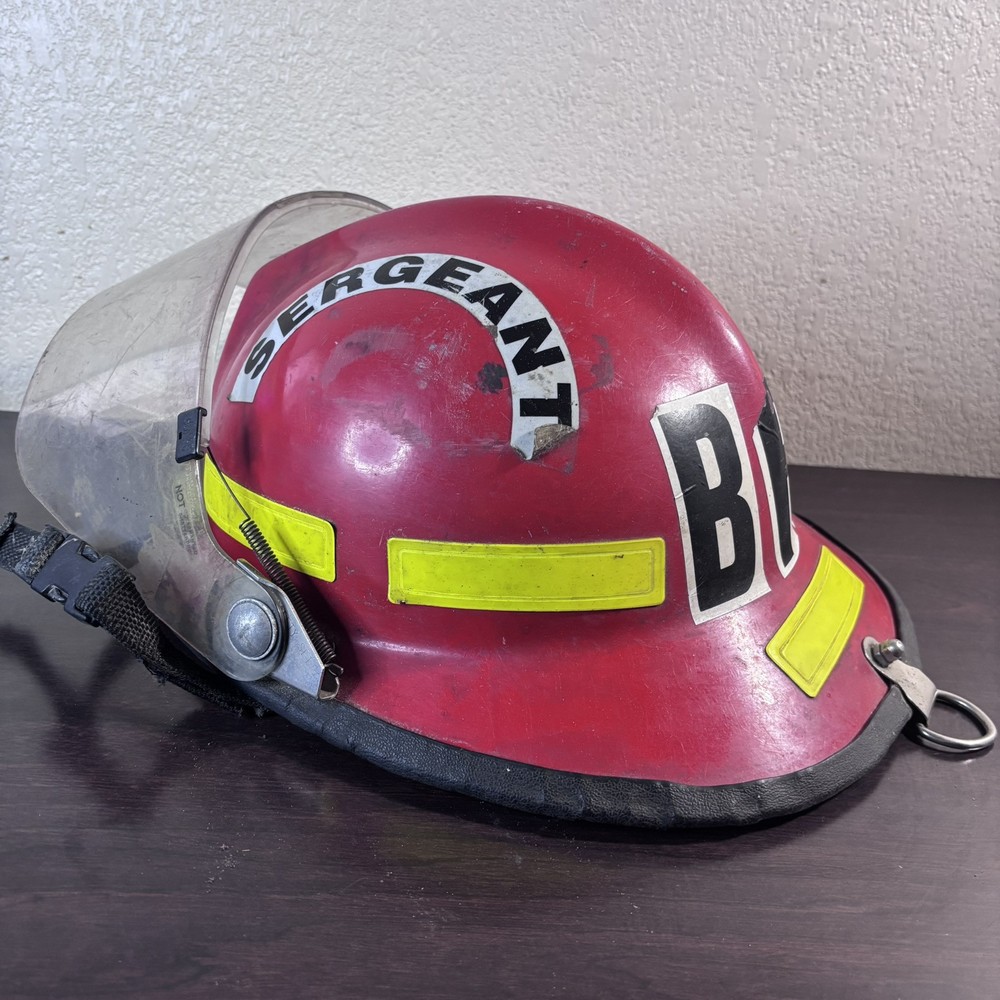 Vintage 1987 Morning Pride's Lite Force Firefighters Red Sergeant Helmet