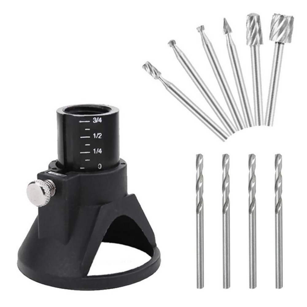 Large Window Wood Guide HSS Router With Drill Bits Set For Dremel D