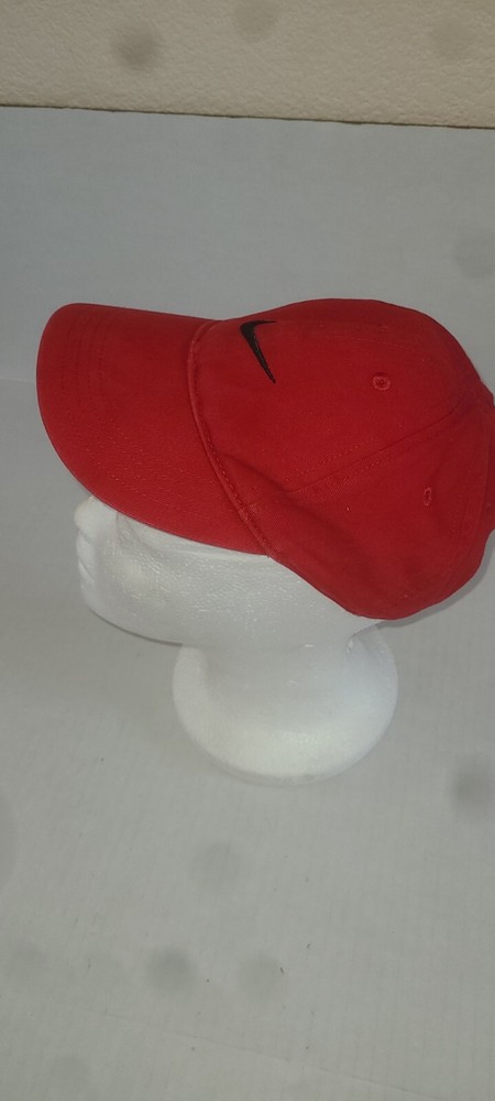 Nike Toddler Hat Cap Adjustable Strapback Black On Red