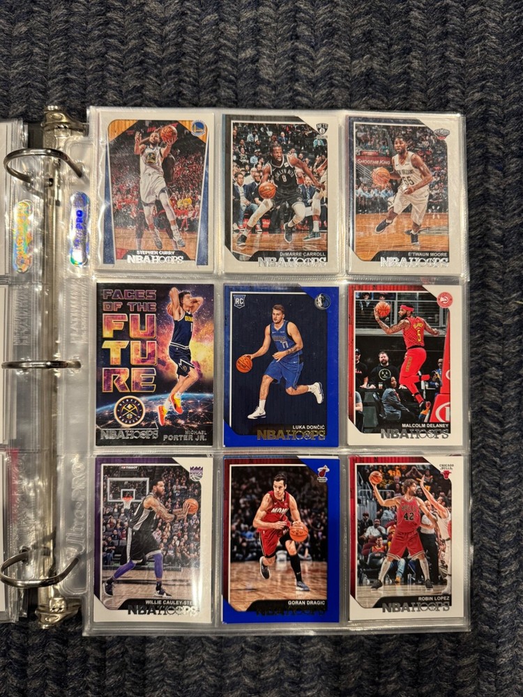 Basketball card binder collection
