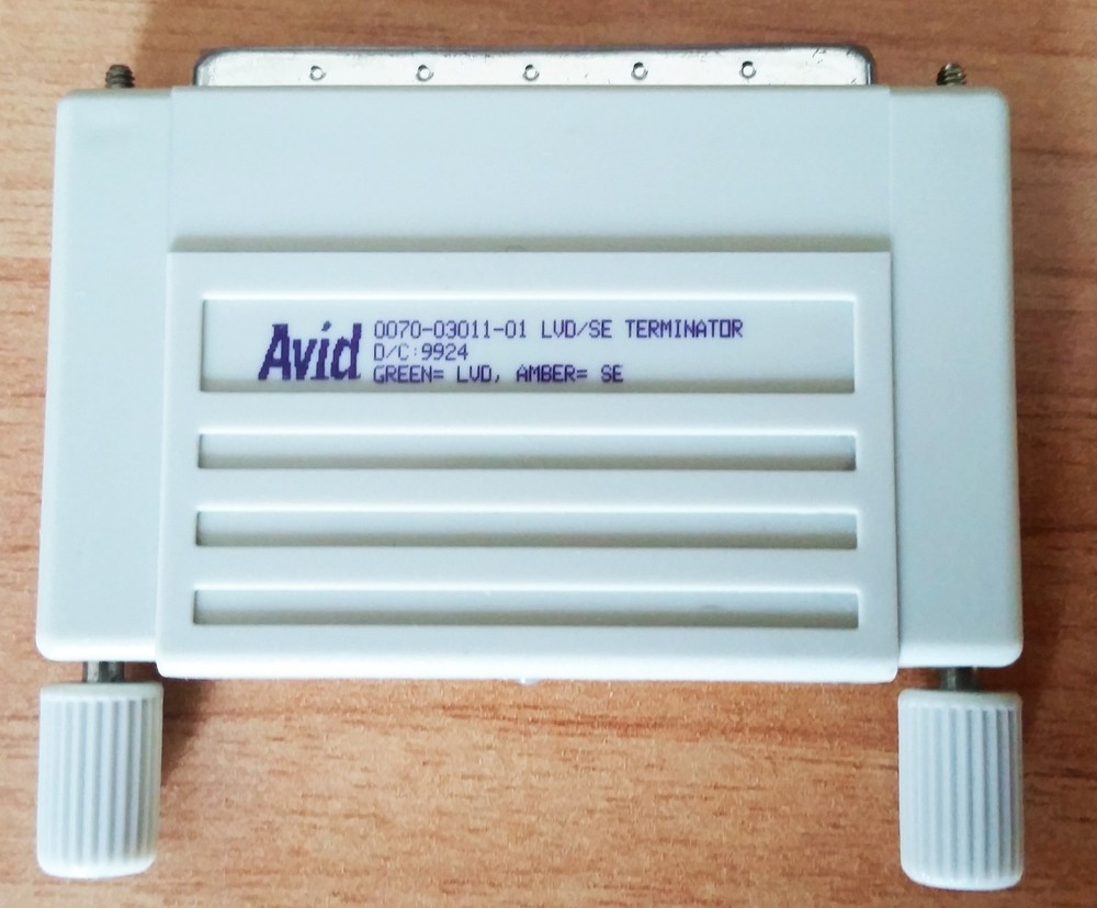 Genuine Avid 0070-03011-01 LVD/SE SCSI External Multimode Terminator Terminator