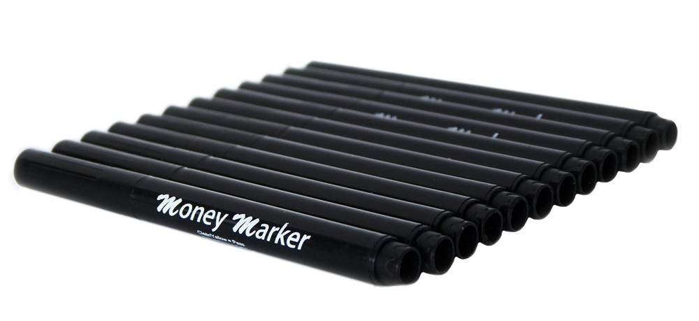 Counterfeit Detection Pens 12 Pack Upgraded Chisel Tip Universal Currency Use