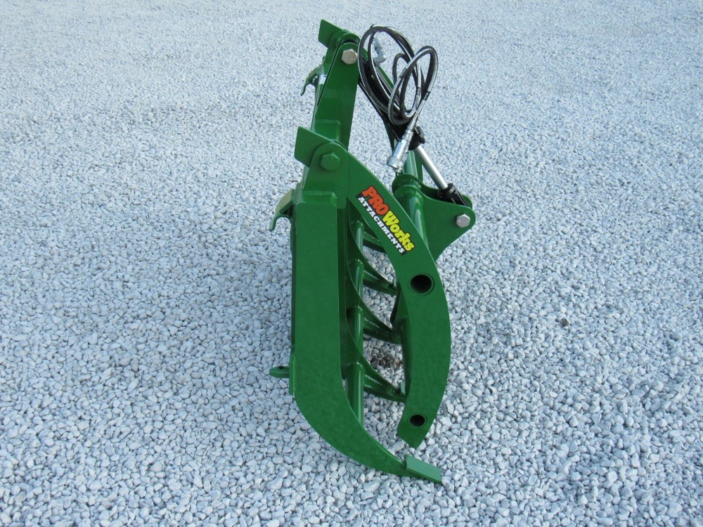 48" Root Rake Clam Grapple Attachment Fits John Deere Compact Tractor Loader