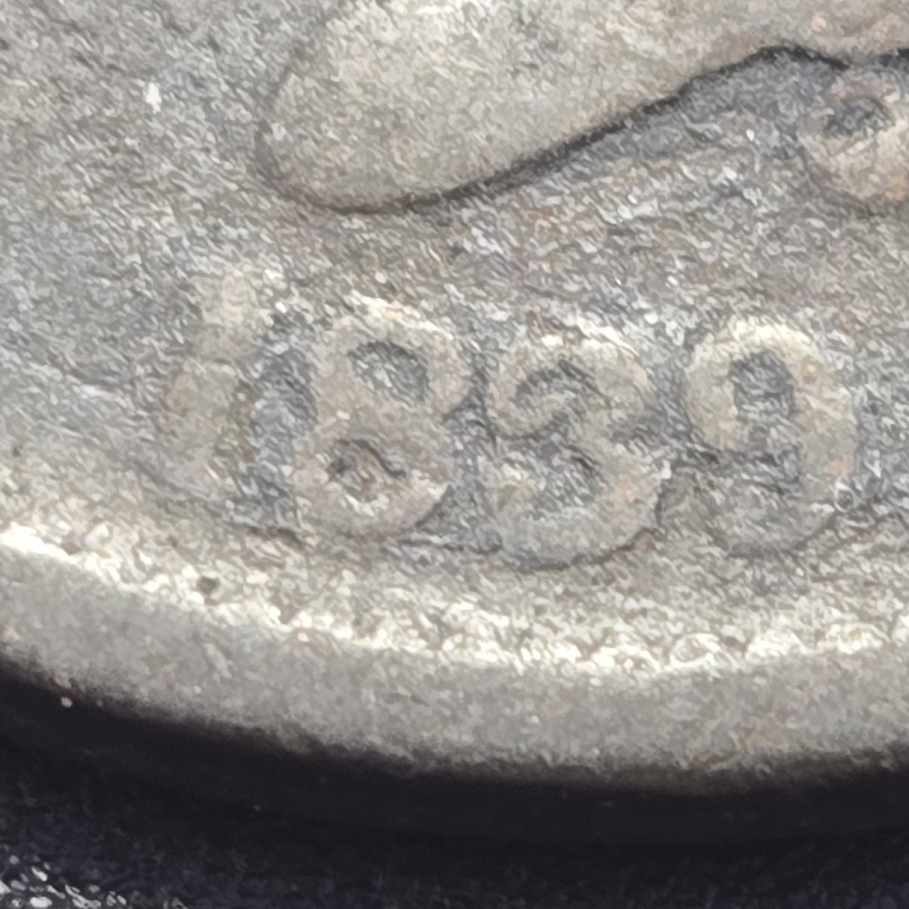 1839 classic head Large Cent, coin (A3)