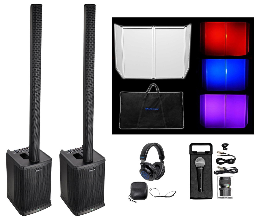 Rockville TITAN MIX12A 12" Powered Array System w/ 8-Channel Mixer & Bluetooth