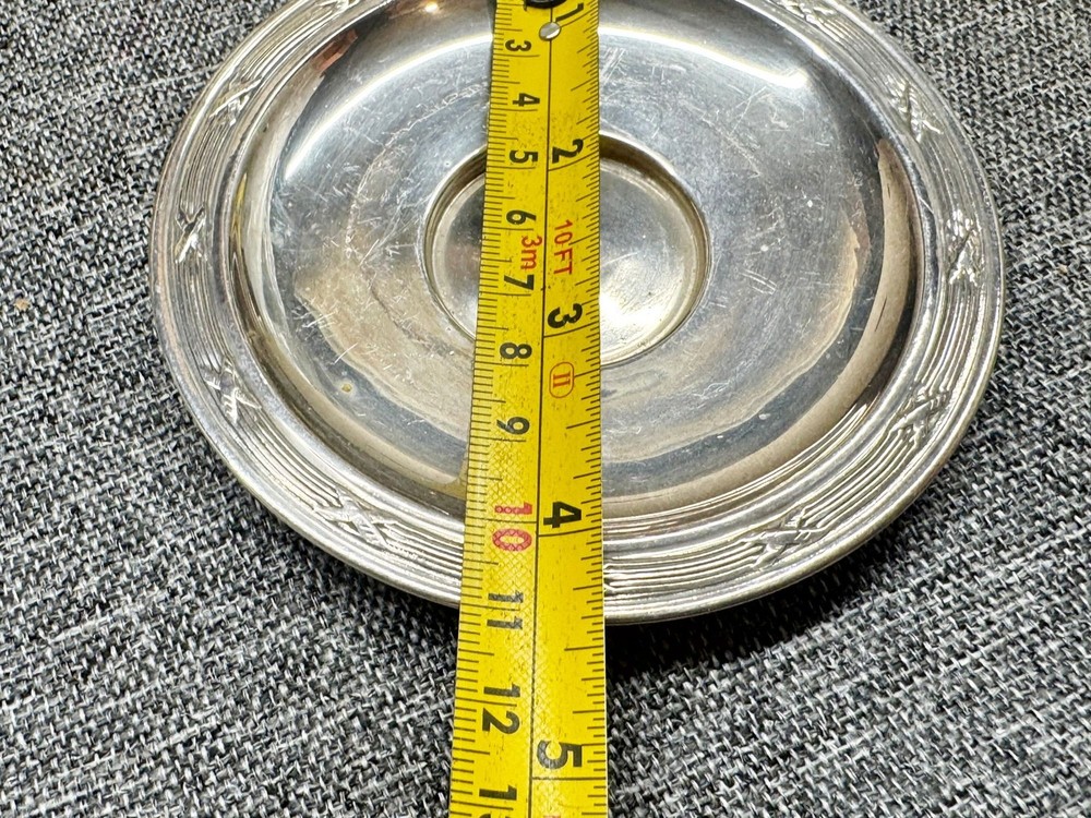 ANTIQUE SILVER PLATE ART DECO EMBOSSED BOTLE WINE DESIGN COASTER