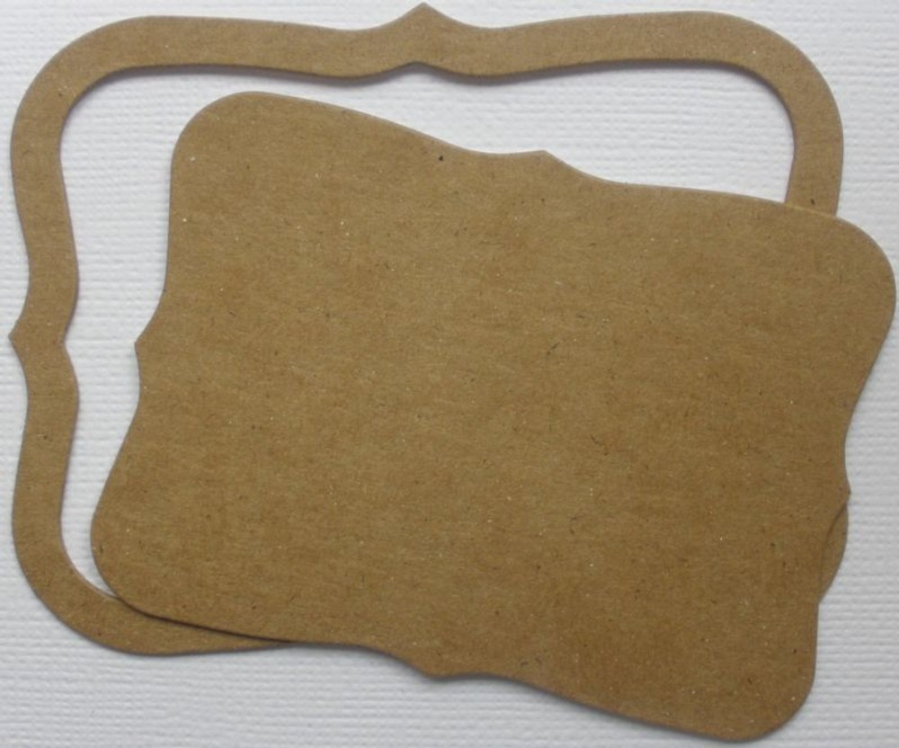 {3} *ORNATE FRAME SET* Raw Bracket Notes Bare Chipboard Die Cuts