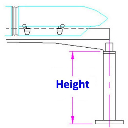 3.5" Tall Track Support Column Pier for Disney Monorail Play Set