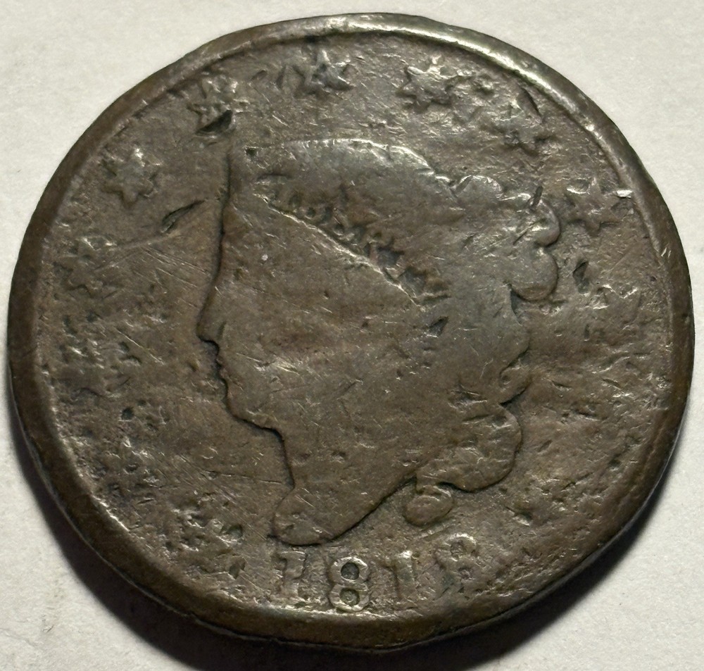 1818 Coronet Head Large Cent — Circulated