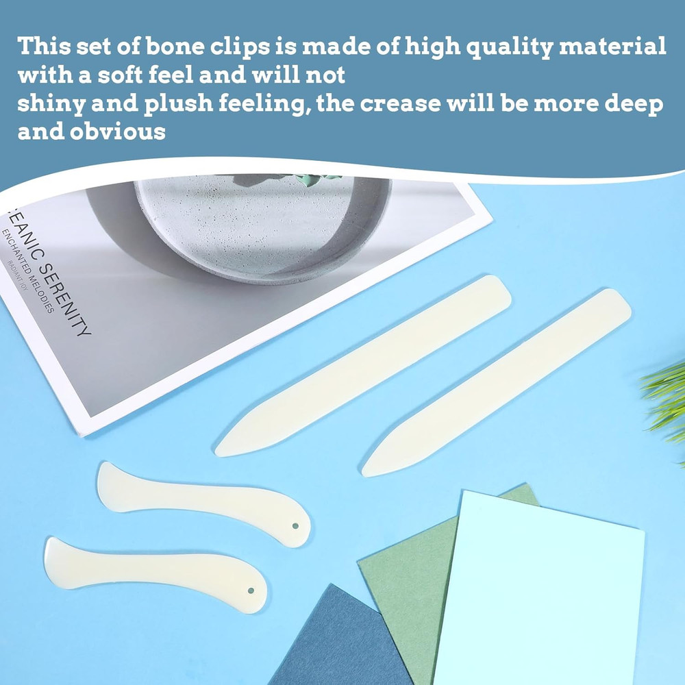 4 Pcs Bone Folders, Crease Makers Scoring Tool Creaser Set Folding Scoring Burni
