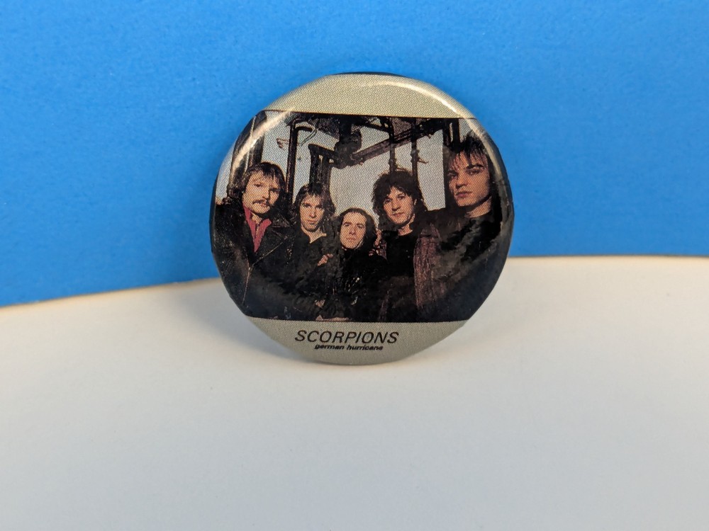 Scorpions German Hurricane Vintage 80s Button Pin