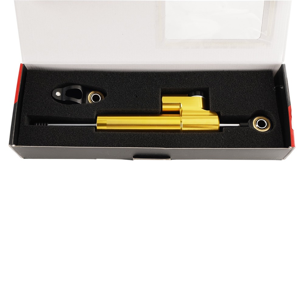 Universal Motorcycle CNC Adjustable Steering Damper Stabilizer Top Gold UE
