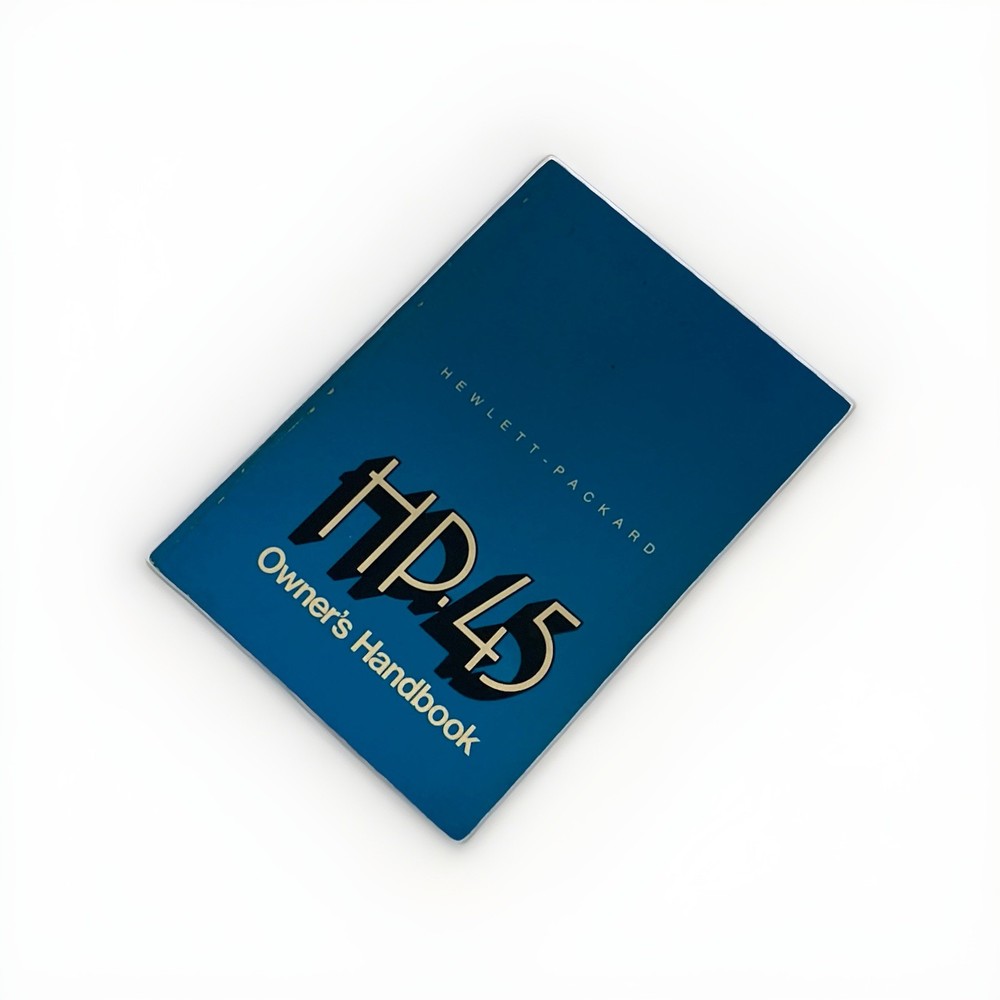 Hewlett Packard HP 45 Calculator Manual