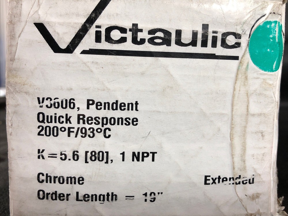 Victaulic V3606 Pendent Quick Response Chrome S363BFQ245