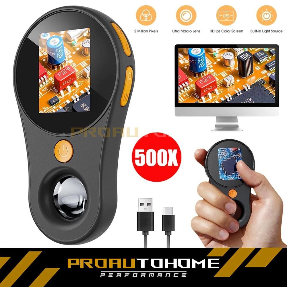 500X Digital Microscope Handheld 2.0" IPS Magnifying Glass Kids Marco Microscope
