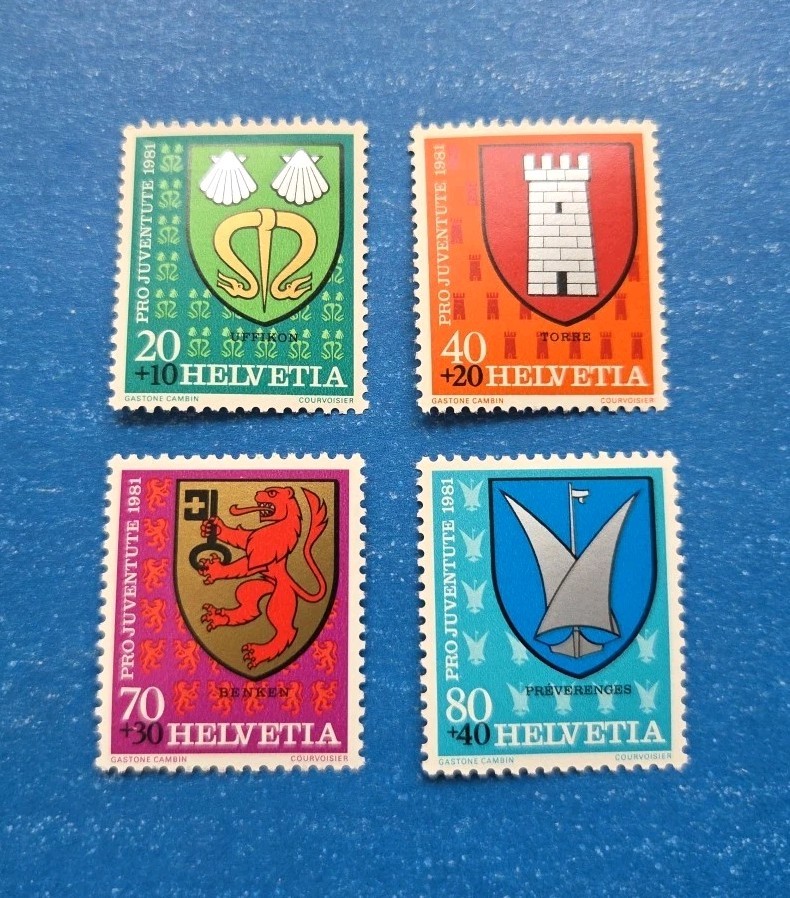 Switzerland Stamps, Scott B484-B487 Complete Set MNH