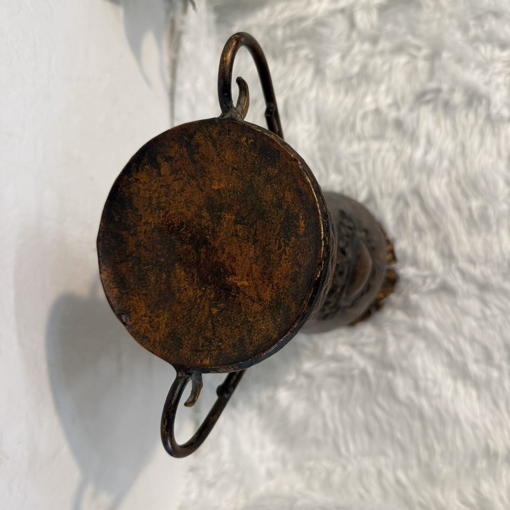 Rustic Bronze Metal Decorative Sculpture - Style Tabletop Accent - Non-Opening