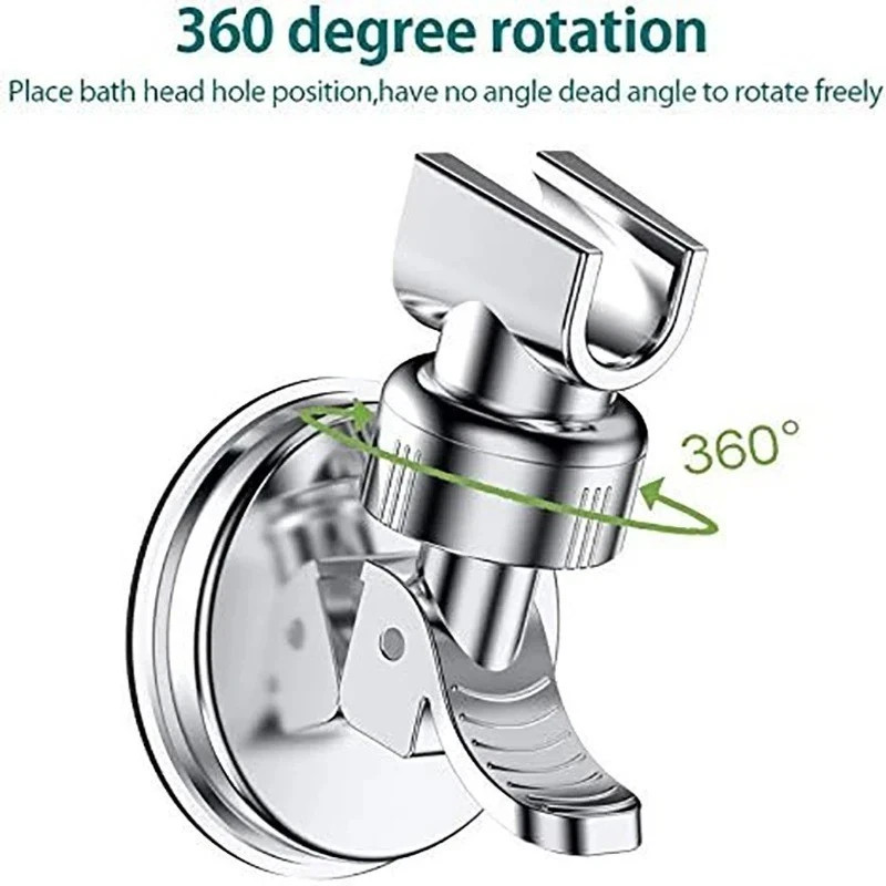 Adjustable Shower Head Holder Suction Cup Handheld Wall Mount Bathroom Bracket